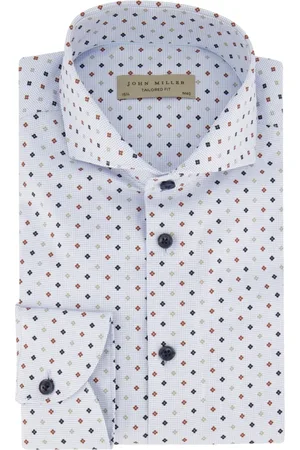 john miller Heren, Overhemden, Blauw, Maat: XL Katoen