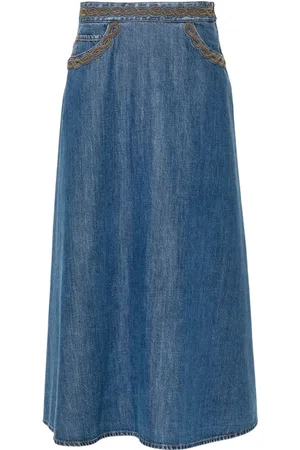 VALENTINO GARAVANI Dames, Rokken, Blauw, Maat: L Denim