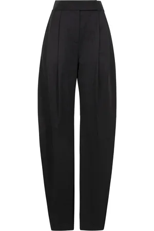 The Attico Dames, Broeken, Zwart, Maat: S Gabardine