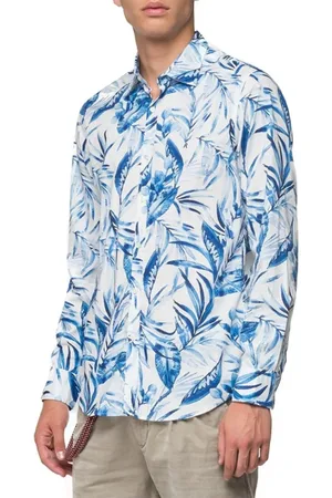 Replay Heren, Overhemden, Blauw, Maat: S Lame