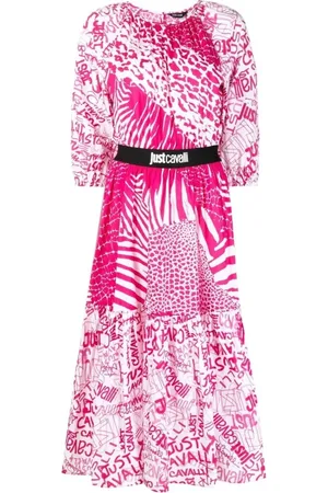 Roberto Cavalli Dames, Jurken, Roze, Maat: XS Katoen