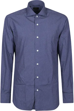 BARBA Heren, Overhemden, Blauw, Maat: 2XL Katoen