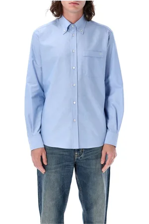 VALENTINO GARAVANI Heren, Overhemden, Blauw, Maat: M Katoen