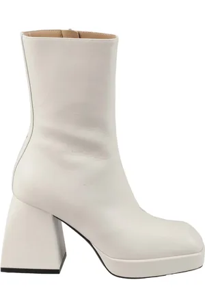 NODALETO Dames, Schoenen, Wit, Maat: 39 EU Leer
