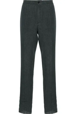 Ermenegildo Zegna Heren, Broeken, Blauw, Maat: 2XL Linnen