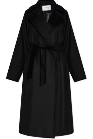 Max Mara Dames, Mantels, Zwart, Maat: L Wol