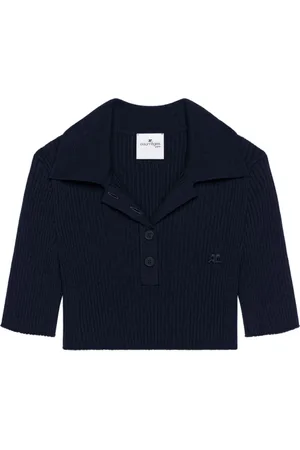 Courrèges Dames, Tops, Zwart, Maat: XS Katoen
