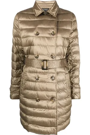 Ralph Lauren Dames, Mantels, Geel, Maat: S Leer