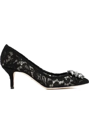 Dolce & Gabbana Dames, Schoenen, Zwart, Maat: 38 EU Katoen