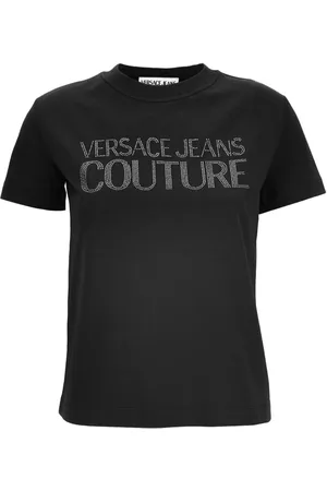 VERSACE Dames, Tops, Zwart, Maat: S Katoen