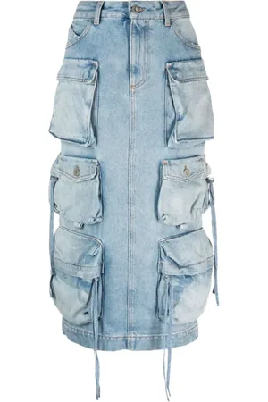 The Attico Dames, Rokken, Blauw, Maat: W27 Denim