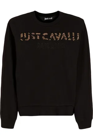 Roberto Cavalli Dames, Sweatshirts & Hoodies, Zwart, Maat: XS Katoen