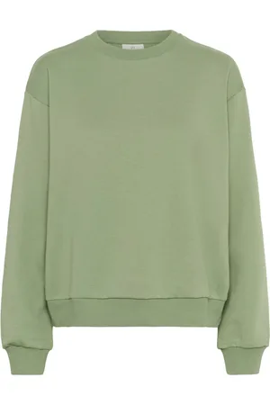 Kaffe Dames, Sweatshirts & Hoodies, Groen, Maat: 2XL Katoen