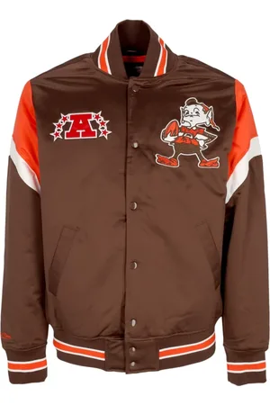 Mitchell & Ness Heren, Jassen, Bruin, Maat: S Poliester