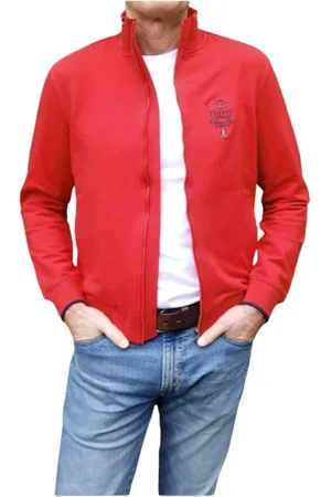 Aeronautica Militare Heren, Sweatshirts & Hoodies, Rood, Maat: XL Katoen