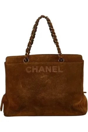 CHANEL Dames, Pre-owned, Bruin, Maat: ONE Size Suède