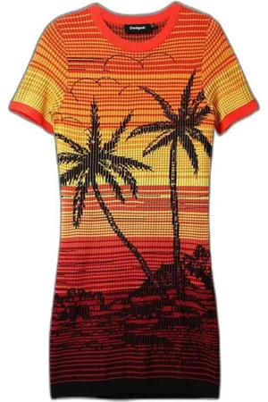 Desigual Dames, Jurken, Rood, Maat: XL Viscose