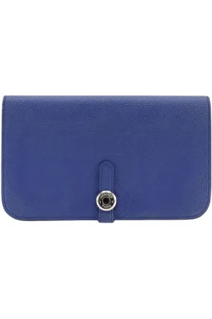Hermès Dames, Pre-owned, Blauw, Maat: ONE Size Leer