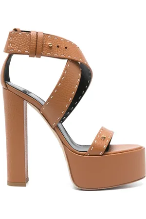 Elisabetta Franchi Dames, Schoenen, Bruin, Maat: 39 EU