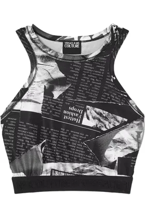 VERSACE Dames, Tops, Zwart, Maat: M