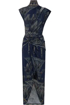 Camilla Dames, Jurken, Blauw, Maat: S Jersey