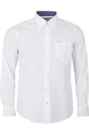 Barbour Heren, Overhemden, Wit, Maat: XL Katoen