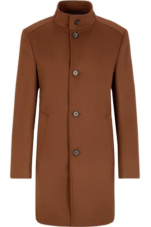 JOOP! Heren, Mantels, Bruin, Maat: 3XL Wol