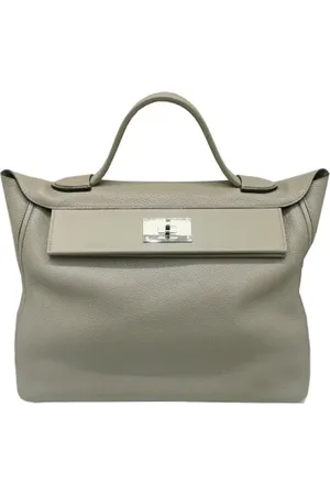 Hermès Dames, Pre-owned, Grijs, Maat: ONE Size Leer