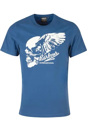 Barbour Heren, Tops, Blauw, Maat: M Katoen