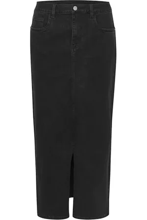 Kaffe Dames, Rokken, Zwart, Maat: XL Denim