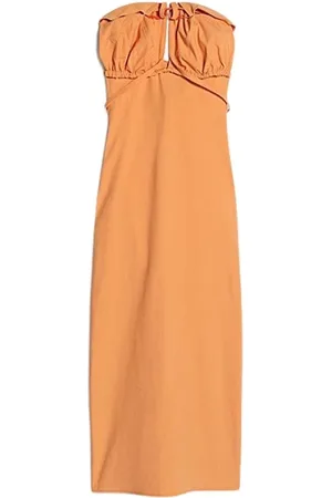 Jacquemus Dames, Jurken, Oranje, Maat: S Leer