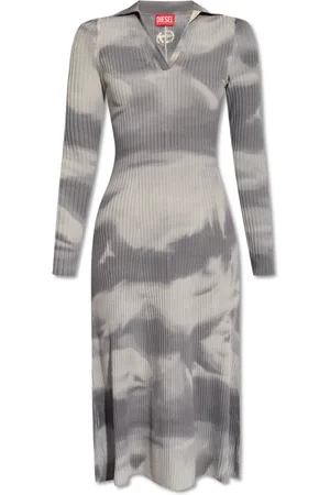 Diesel Dames, Jurken, Grijs, Maat: XS Wol