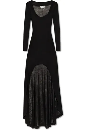 Saint Laurent Dames, Jurken, Zwart, Maat: M Wol