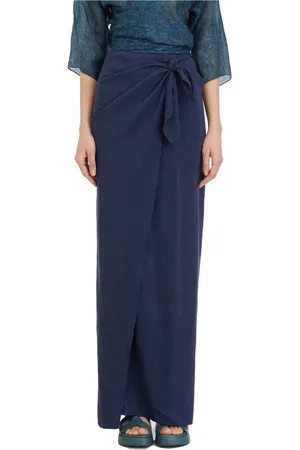 Cortana Dames, Rokken, Blauw, Maat: 4XS Linnen