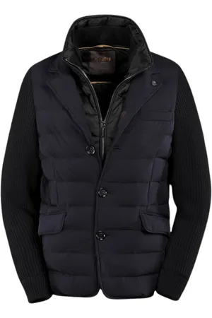 MOORER Heren, Jassen, Blauw, Maat: 4XL Wol