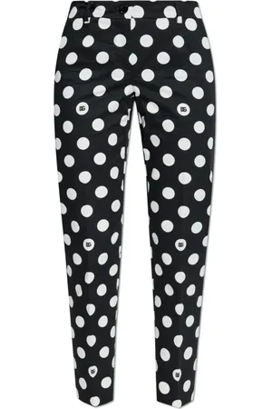 Dolce & Gabbana Dames, Broeken, Zwart, Maat: 2XS Katoen