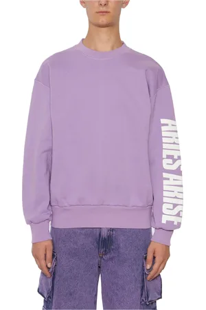 ARIES Heren, Sweatshirts & Hoodies, Paars, Maat: S Katoen