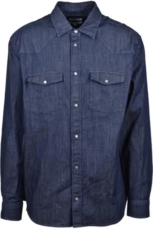 Dondup Heren, Overhemden, Blauw, Maat: L Katoen