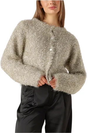 Knit-ted Dames, Truien, Geel, Maat: S