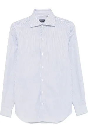 Finamore Heren, Overhemden, Wit, Maat: 4XL Katoen
