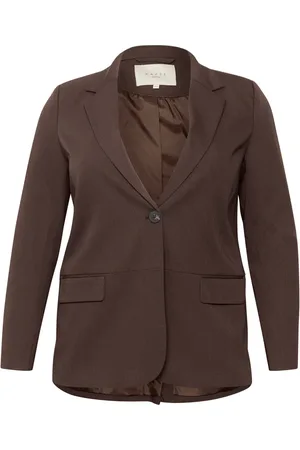 Kaffe Dames, Jassen, Bruin, Maat: 4XL Leer