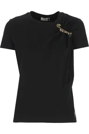 Elisabetta Franchi Dames, Tops, Zwart, Maat: M Katoen