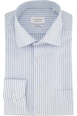 ETERNA Heren, Overhemden, Blauw, Maat: 4XL Katoen
