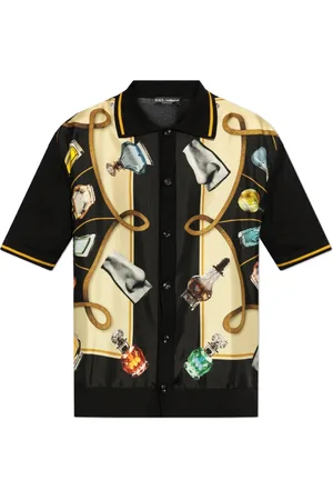Dolce & Gabbana Heren, Overhemden, Zwart, Maat: M Katoen