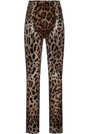 Dolce & Gabbana Dames, Broeken, Bruin, Maat: 2XS Zijde