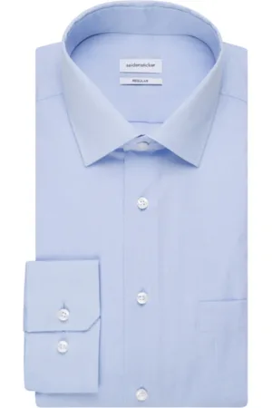 Seidensticker Heren, Overhemden, Blauw, Maat: 8XL Katoen