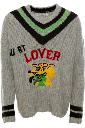 ERL Heren, Truien, Grijs, Maat: M