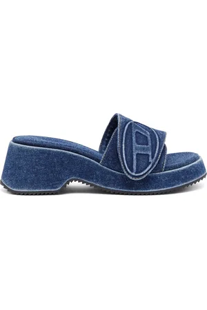 Diesel Dames, Schoenen, Blauw, Maat: 40 EU Denim