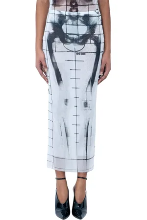 Jean Paul Gaultier Dames, Rokken, Blauw, Maat: M Polyamide