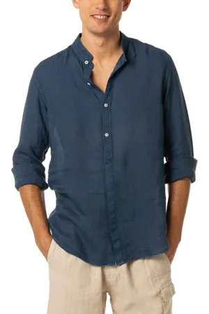 MC2 SAINT BARTH Heren, Overhemden, Blauw, Maat: L Linnen
